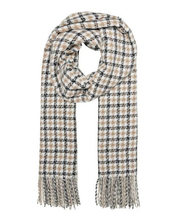 Only Check Lurex Detail Scarf
