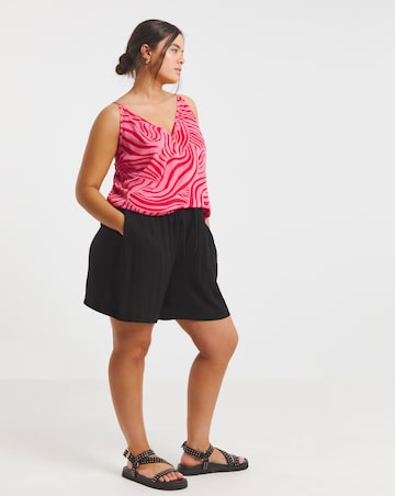 Simply Be Pink Zebra V Neck Cami