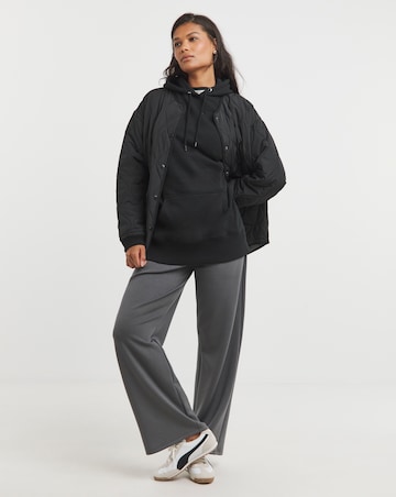Black Longline Hoodie