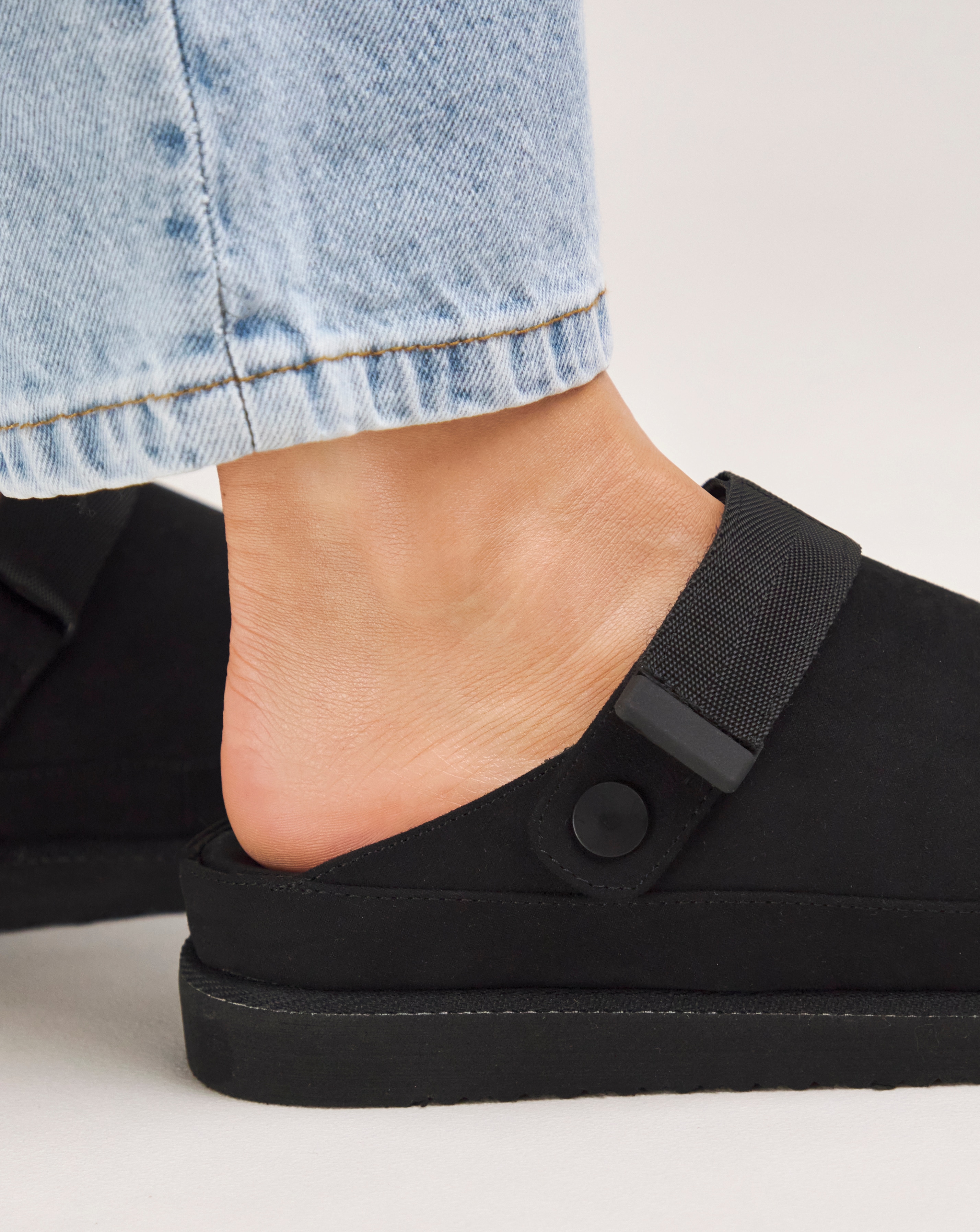 Charlene Closed Toe Black Mule Standard Fit Simply Be