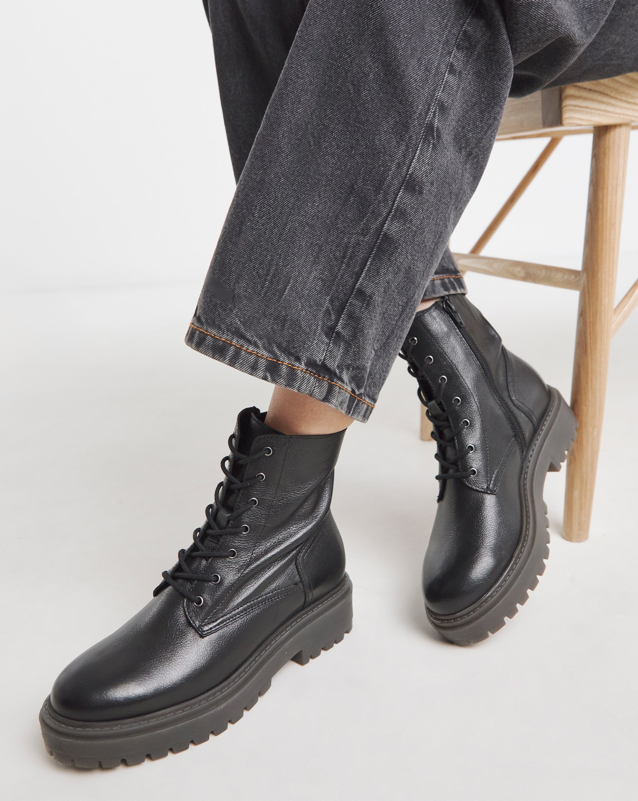 Black ankle boots