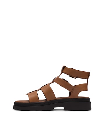 Clarks Tan Leather Orinoco3 Cross Sandals - Standard Fit (D)