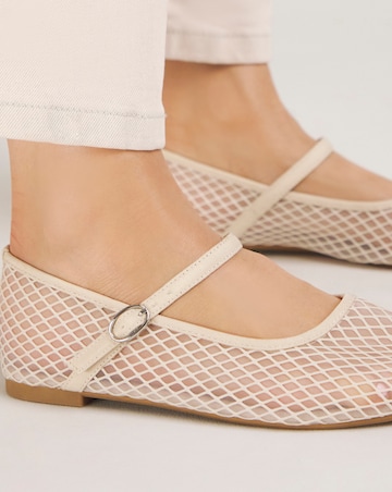 Angelina Mesh Ballerina Shoes Extra Wide EEE Fit Simply Comfort