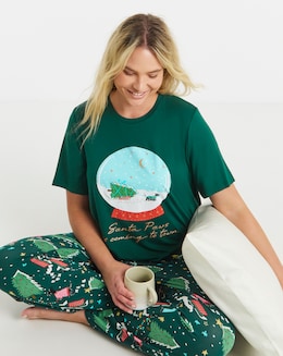Pretty Secrets Christmas Scotty Dog Graphic Pyjama Set