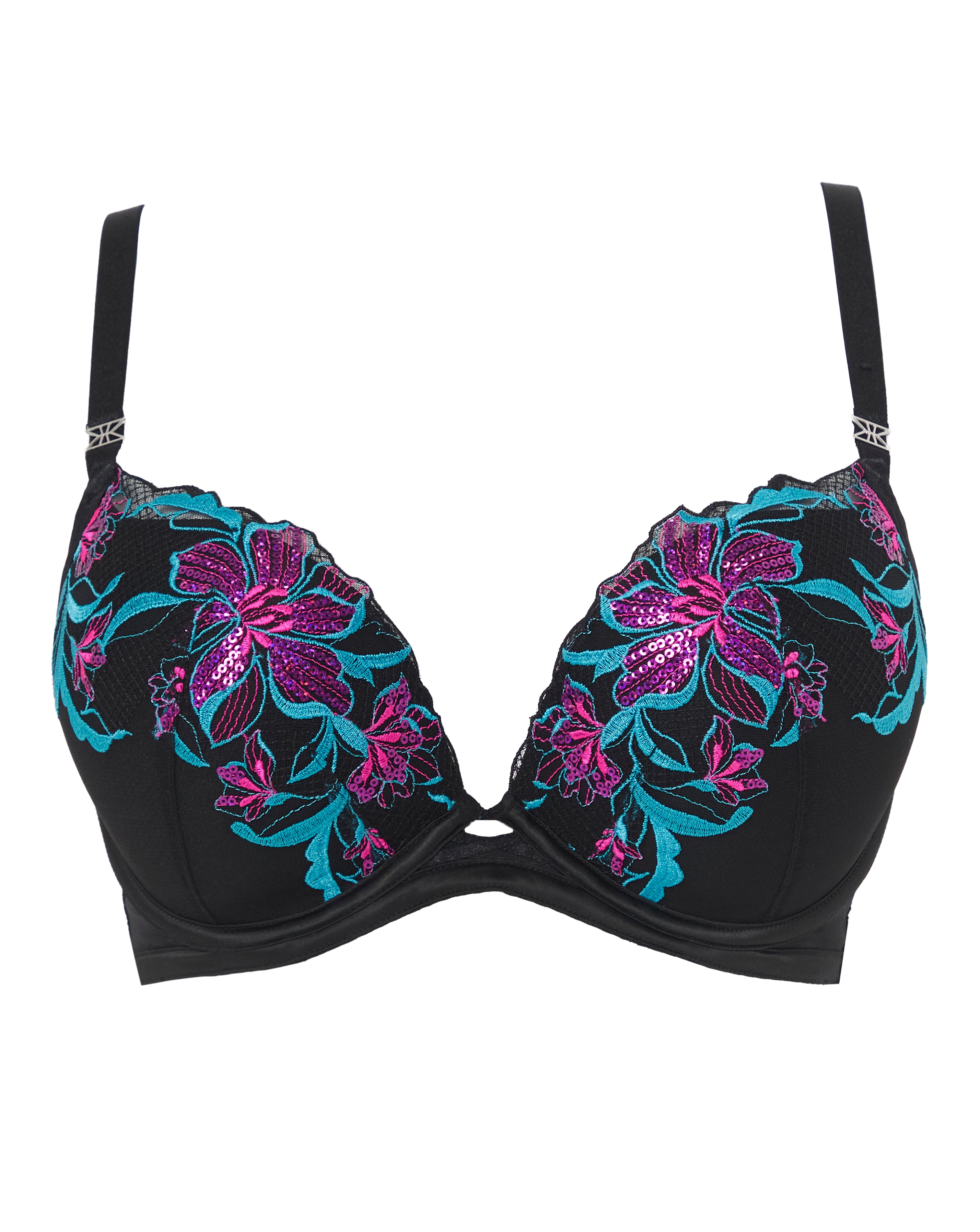 Ann Summers Flourishing Padded Plunge Wired Bra Multi Simply Be - Main Image