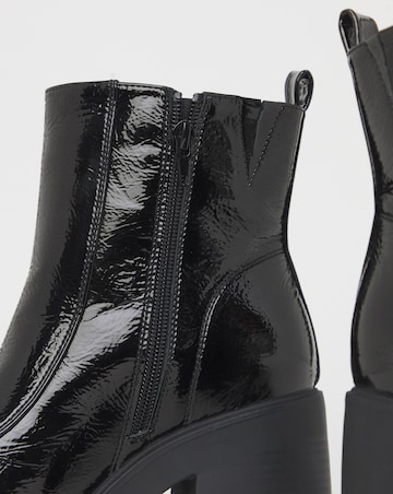 Lina Square Toe Platform Ankle Boots - Wide Fit (E)