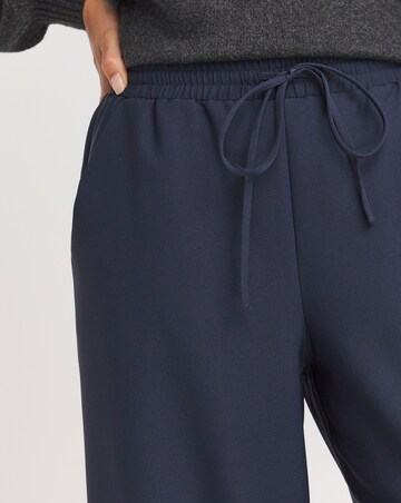 Drawcord Waist Wide Leg Trousers