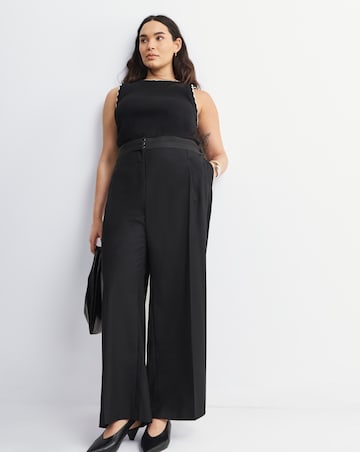 Turned Over Waistband Tailored Trouser