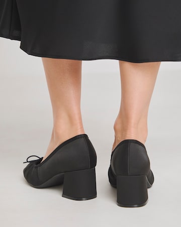Dreamer Block Heel Ballerina Shoes Wide E Fit
