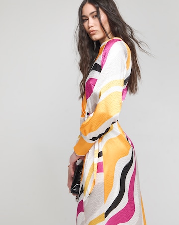 Joanna Hope Buckle Wrap Dress