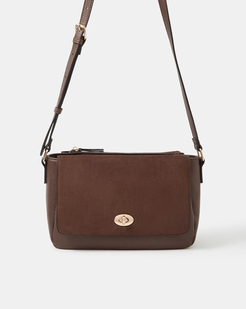 Accessorize Twist-Lock Crossbody Bag