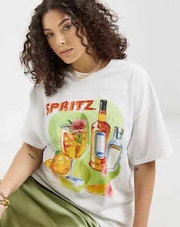 White Spritz Graphic T-Shirt