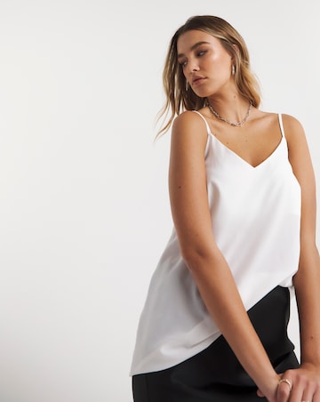 Ivory Lightweight V Neck Cami Top