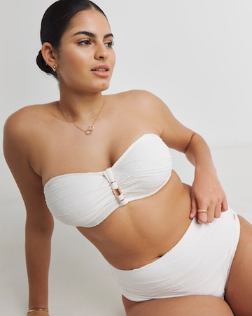 Fantasie Beach Waves Bandeau Bikini Top Linen