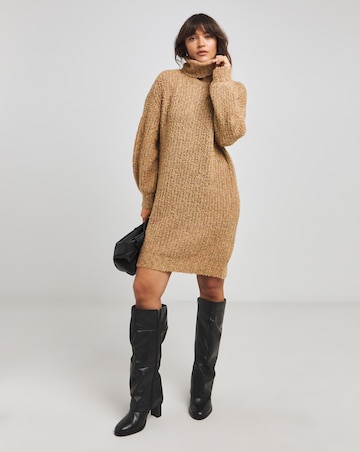 Native Youth Chunky High Neck Jumper Dress