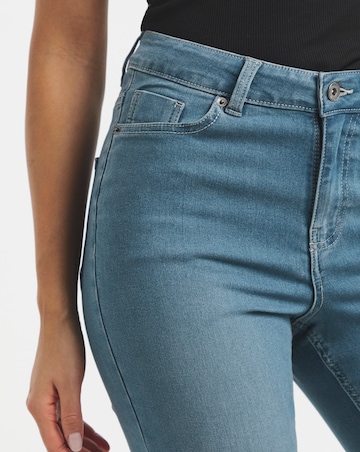 Simply Be Kim Mid Blue High Waist Super Soft Bootcut Jeans
