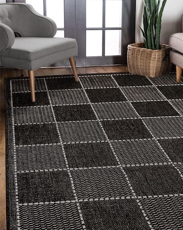 Checked Gel Flatweave Rug