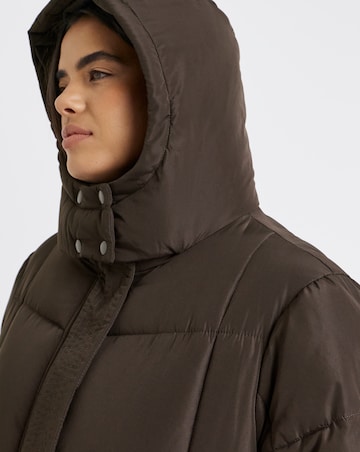 Chocolate Maxi Padded Duvet Coat