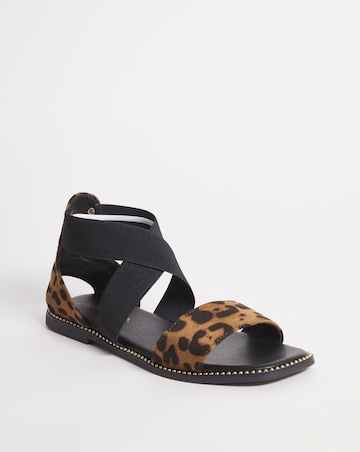 Jojo Elastic Upper Square Toe Sandals Ex Wide Fit Simply Comfort