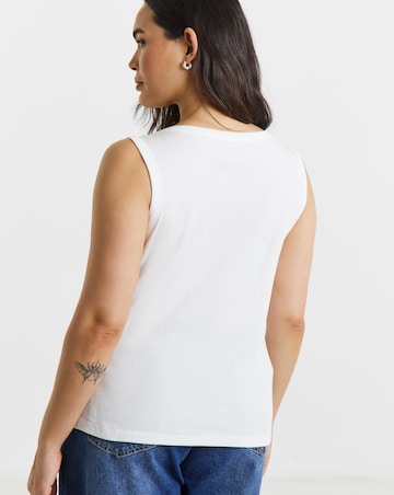 Black White Grey 3 Pack Pure Cotton Scoop Neck Tanks