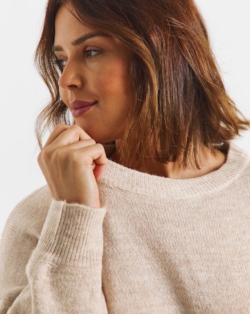 Simply Be Oatmeal Crew Neck Mini Dress