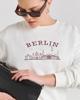 Ecru Berlin Embroidered Sweatshirt
