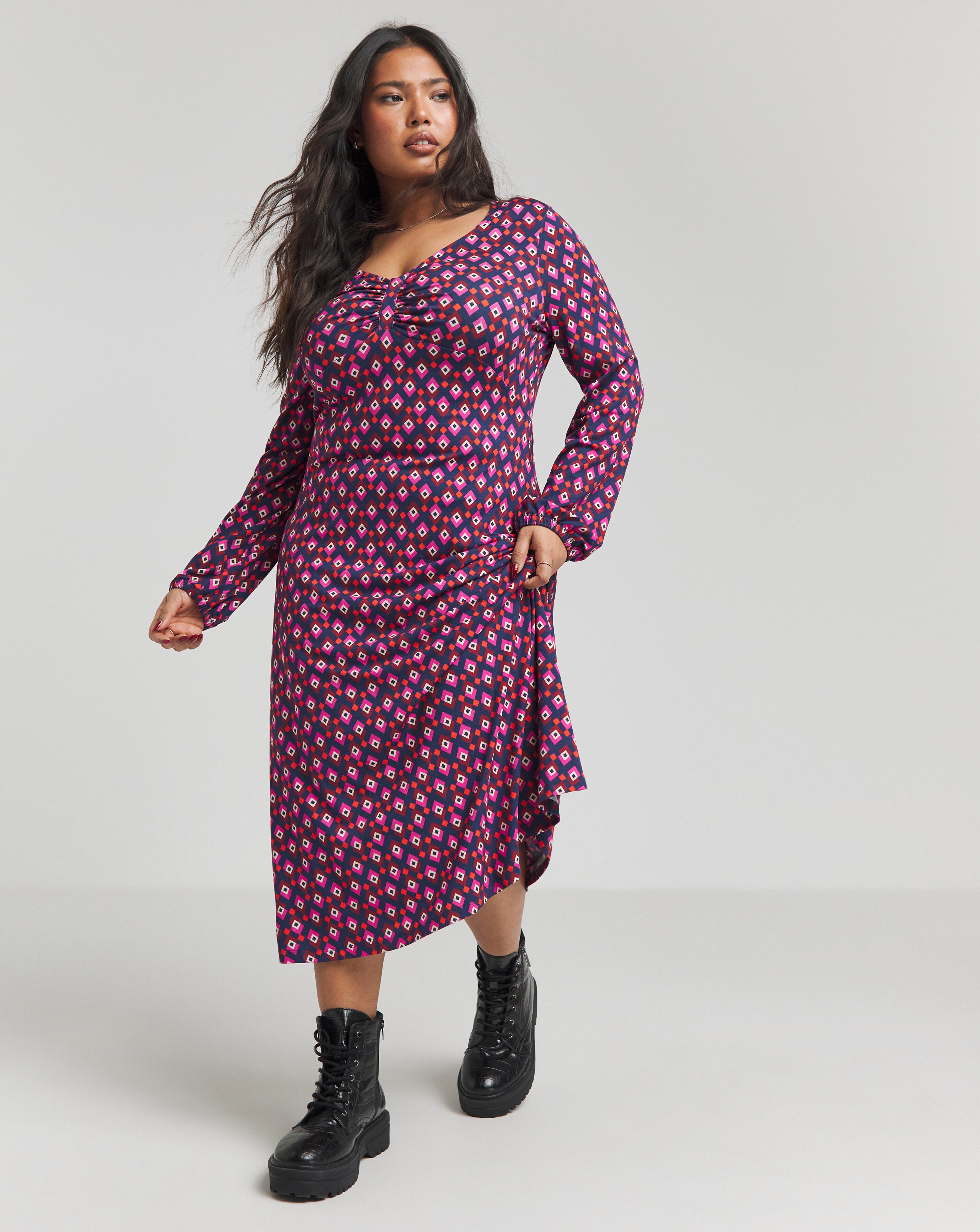 Joe Browns Gorgeous Geo Retro Jersey Midi Dress
