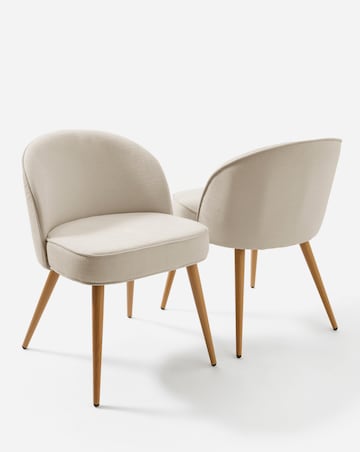 Emilie Fabric Pair of Dining Chairs