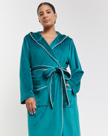 Pretty Secrets Velour Ribbed Maxi Dressing Gown