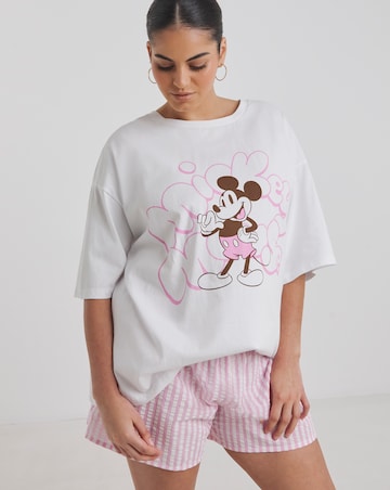 Mickey Mouse Cotton Seersucker Pyjama Shortie Set
