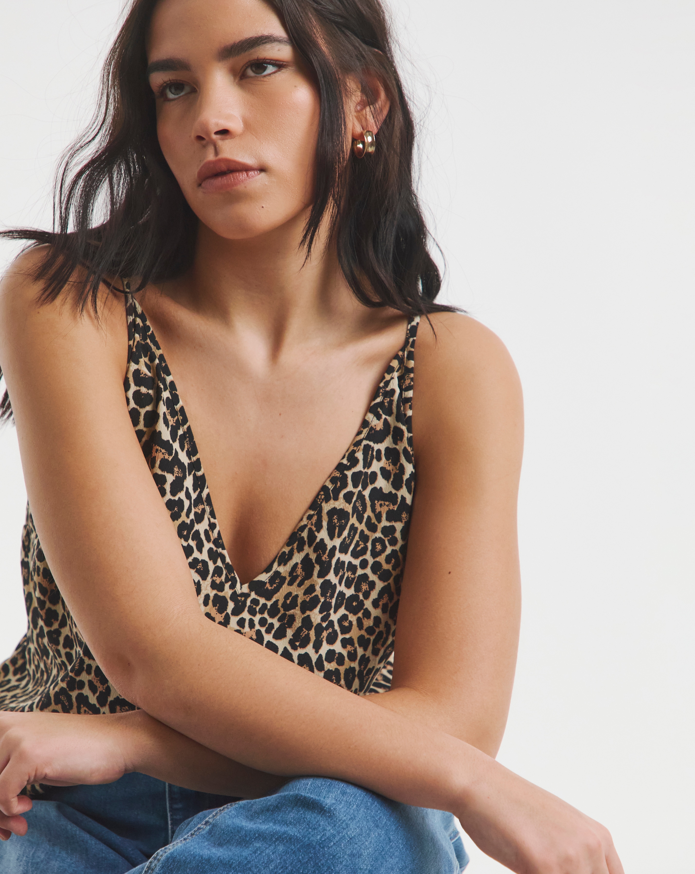 トップス beeden PRINT BACK OPEN CAMISOLE BEEDEN PRINT BACK OPEN CAMISOLE Tank Tops