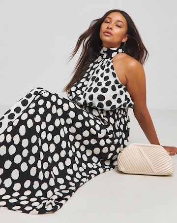 Joe Browns Stunning Halterneck Polka Dot Maxi Dress | Simply Be