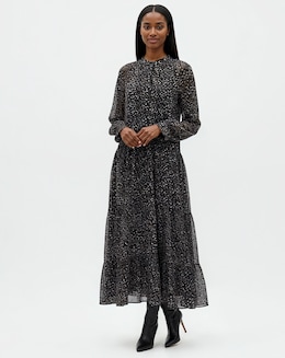 Religion Collarless Spot Maxi Dress