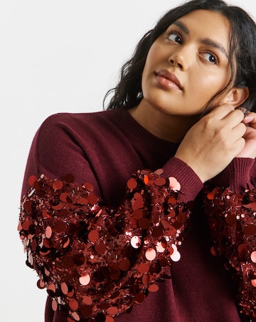 Lovedrobe Sequin Sleeve Jumper