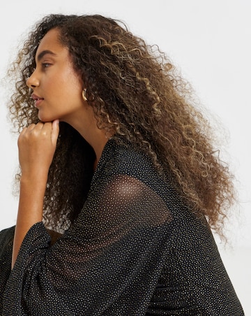 Flounce London Glitter Mesh Dress