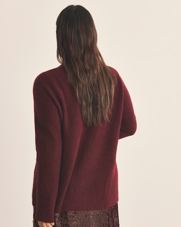 Cosy Yarn Wine Pink Tie Front Bow Cardigan