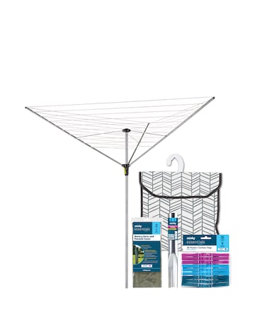 Minky Easy Breeze 35M 3 Arm Rotary Airer with Accessories