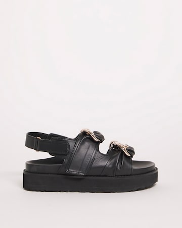 Idella Chunky Chain Footbed Sandals Wide Fit