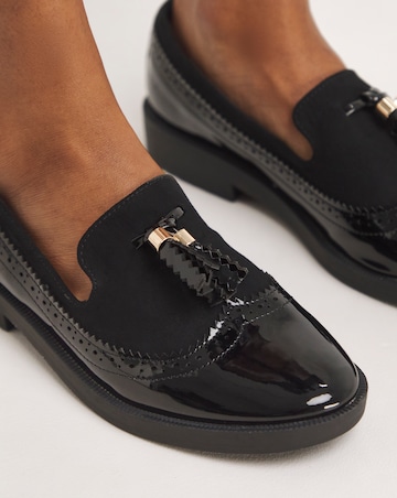 Amy Tassle Trim Loafers - Wide Fit (E)