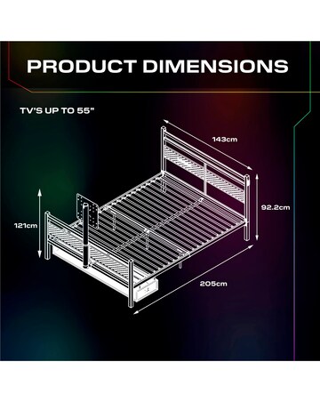 X Rocker Basecamp RGB Double Bed - Black