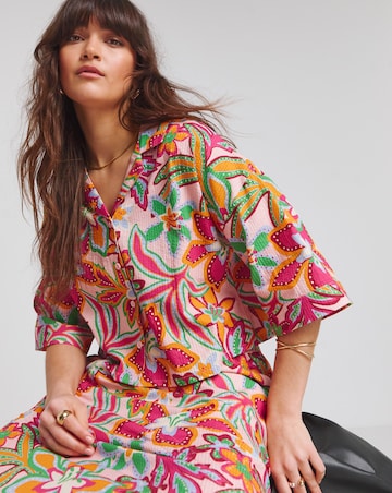 Native Youth Relaxed Fit Botanical Flower Shirt