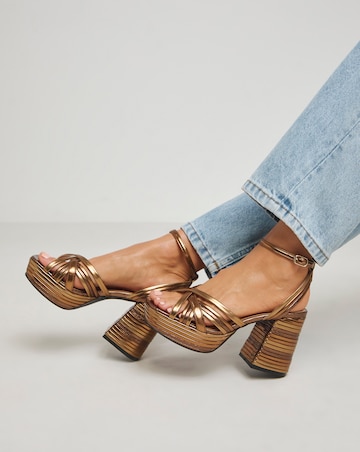 Patsy Feature Heel Sandals Wide E Fit