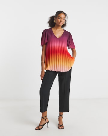 Joanna Hope Pleated Ombre Blouse