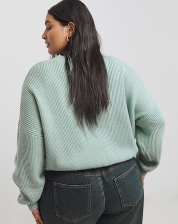 Native Youth Long Sleeve Jumper With Yin and Yang Chunky Stitching