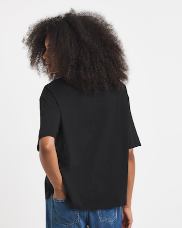 Black Pure Cotton Crew Neck T-Shirt