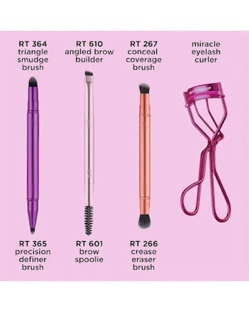 REAL TECHNIQUES DOUBLE TIME BRUSH & LASH SET