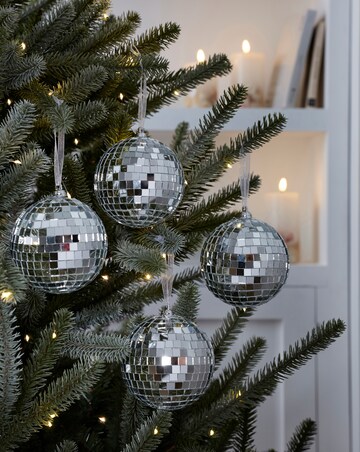 Set of 4 Disco Ball Baubles