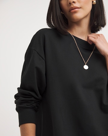 Black Midi Sweatshirt Dress