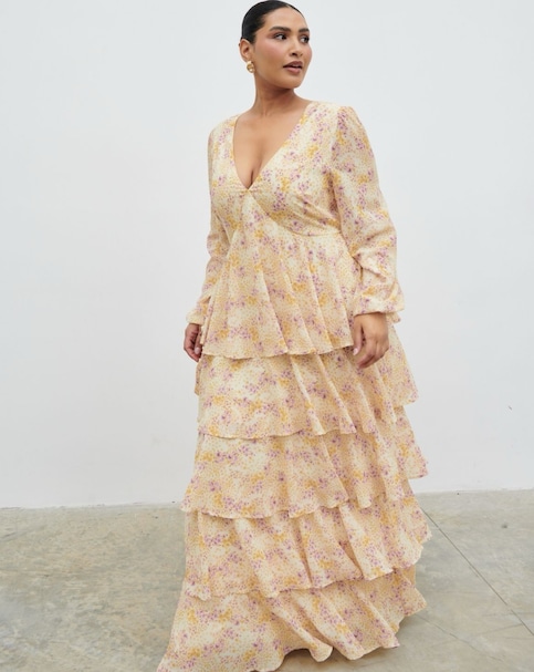 Pretty Lavish Ashton Ruffle Tiered Maxi Dress