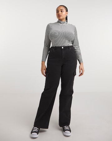 Stripe Roll Neck Bodysuit